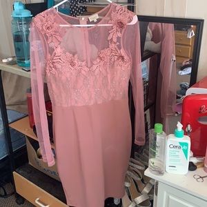 Pink coqueta international lace dress size XL